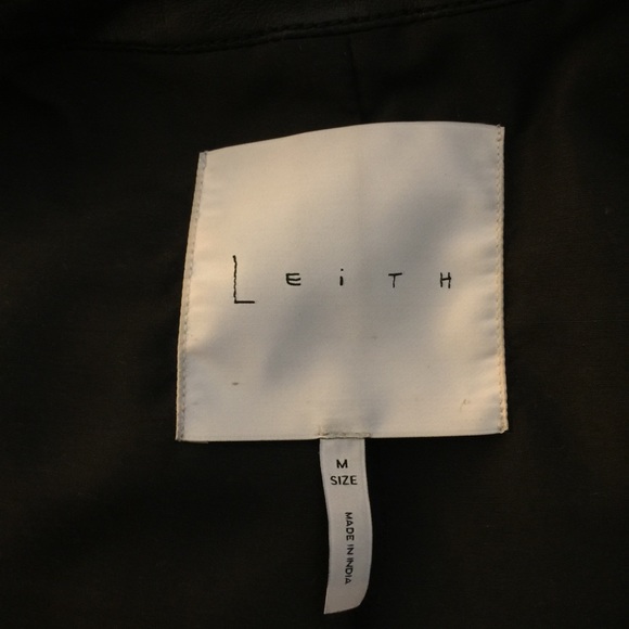 Leith black motorcycle leather ruffled jacket - Picture 8 of 8